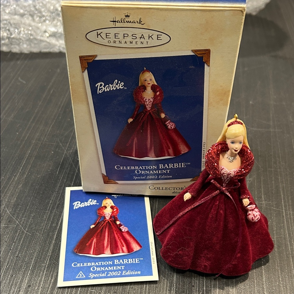 2002 Hallmark Celebration Barbie Ornament #3 with Memory Card